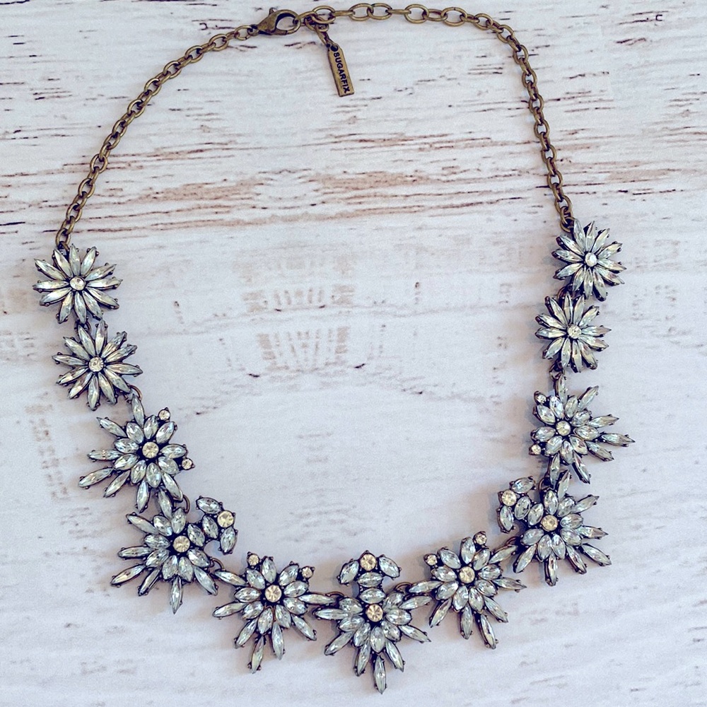 Sugarfix Brass Tone Vintage Style Necklace 18”